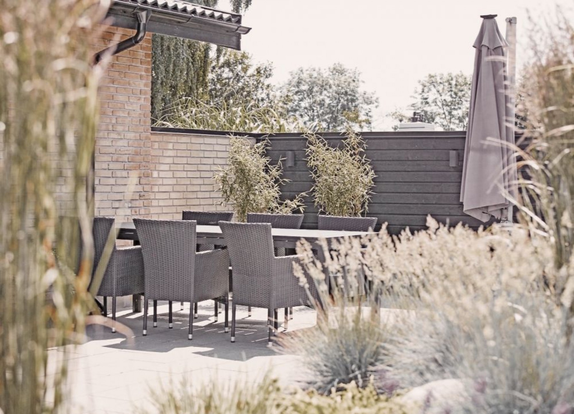 Terrasse ved Villa solbakke Gul murstens hus